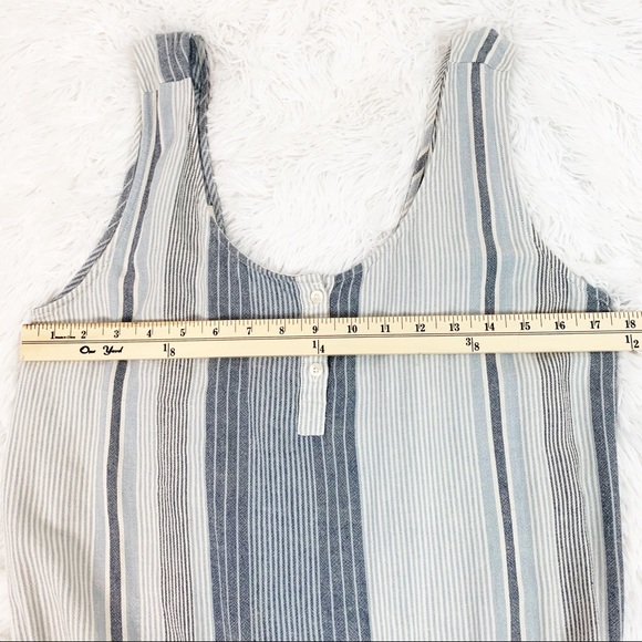 Cloth and stone stripe linen jumpsuit wrapped back - Picture 5 of 8